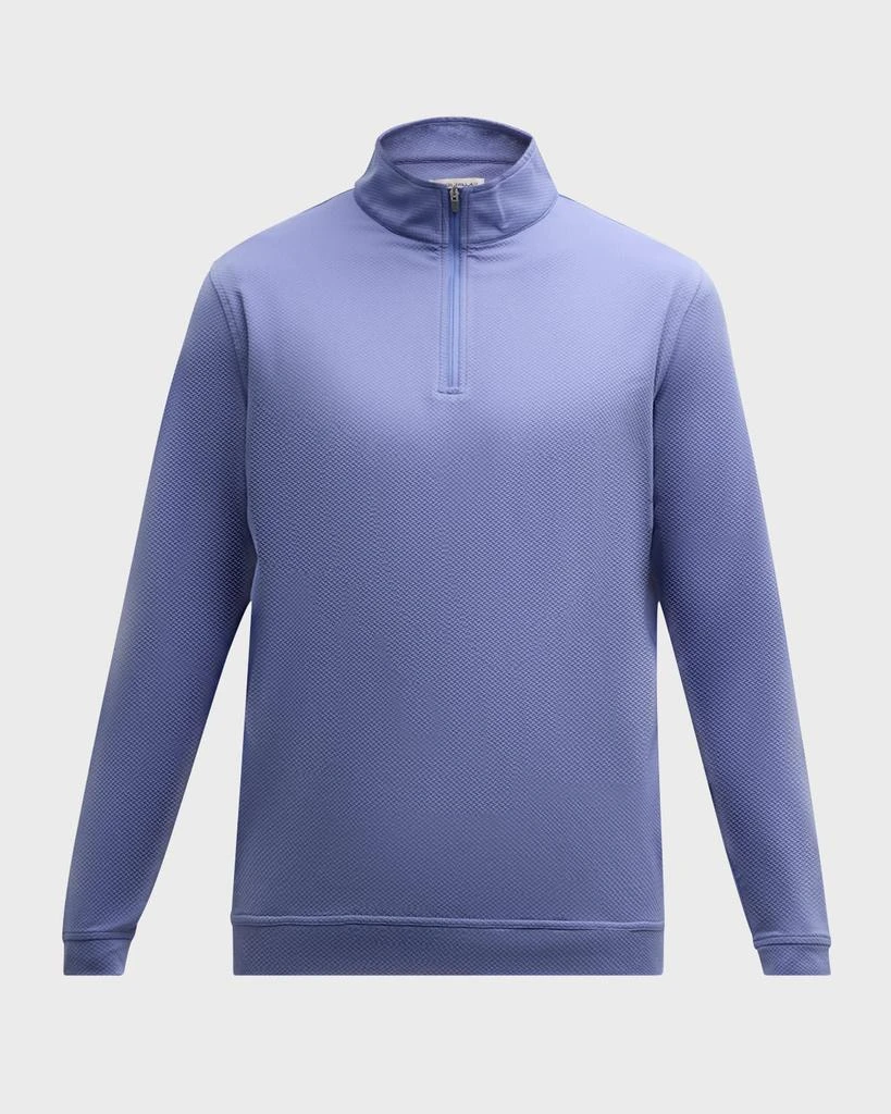 Peter Millar Men's Perth Crosshatch Quarter-Zip Performance Top 1
