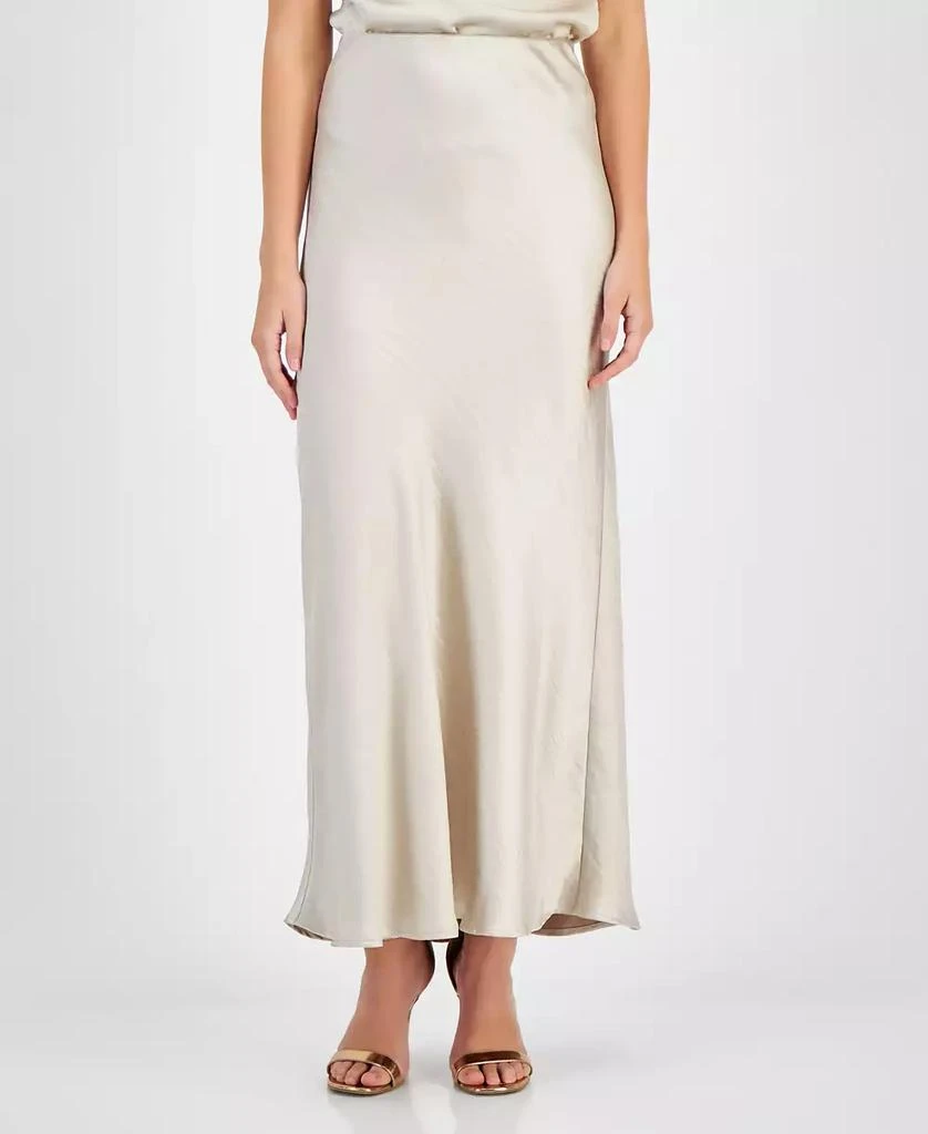 Lucy Paris Women's Ruby Satin Pull-On Maxi Skirt 3