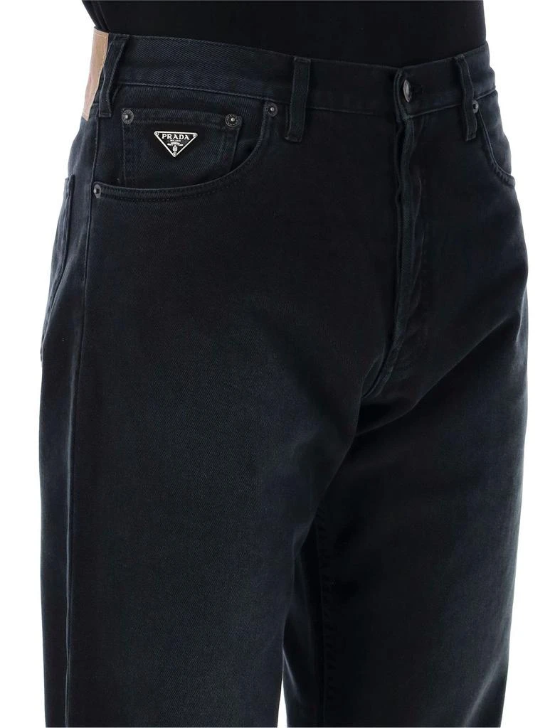 Prada Prada Logo Patch Straight-Leg Jeans 3