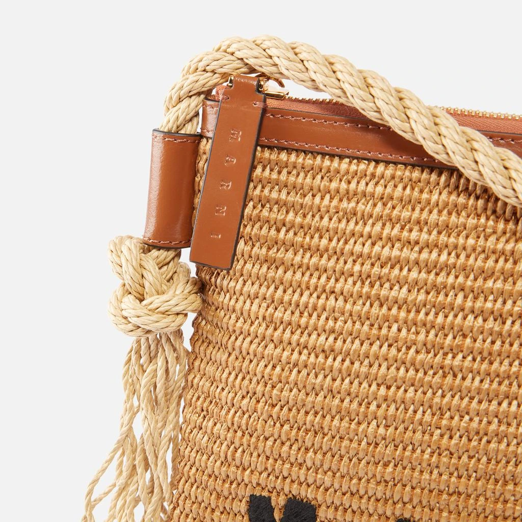 Marni Marni Marcel Raffia and Leather Crossbody Bag 5