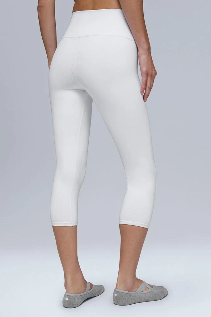 Alo High-Waist Airbrush Capri - White 3