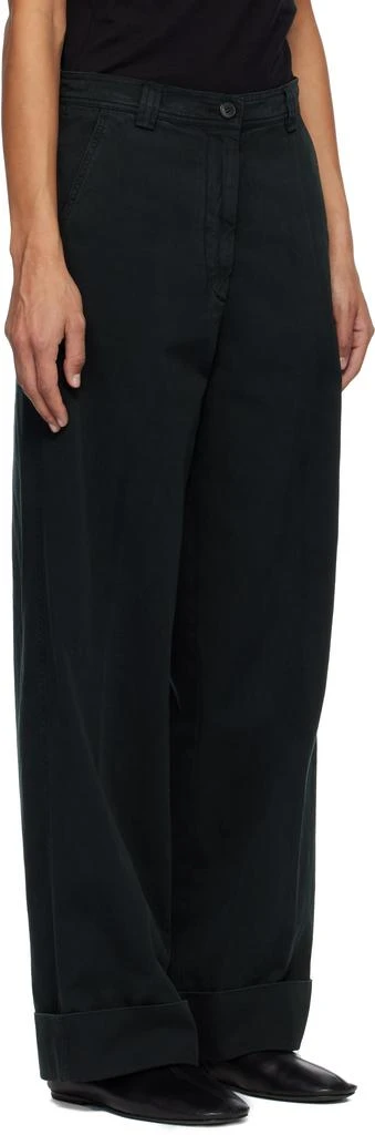 Dries Van Noten Green Cuffed Cotton Trousers 2