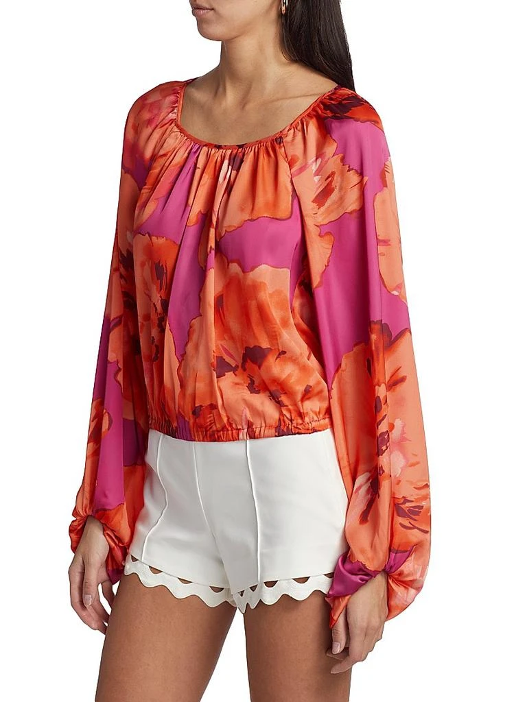 Ramy Brook Aria Floral Blouson Top 4