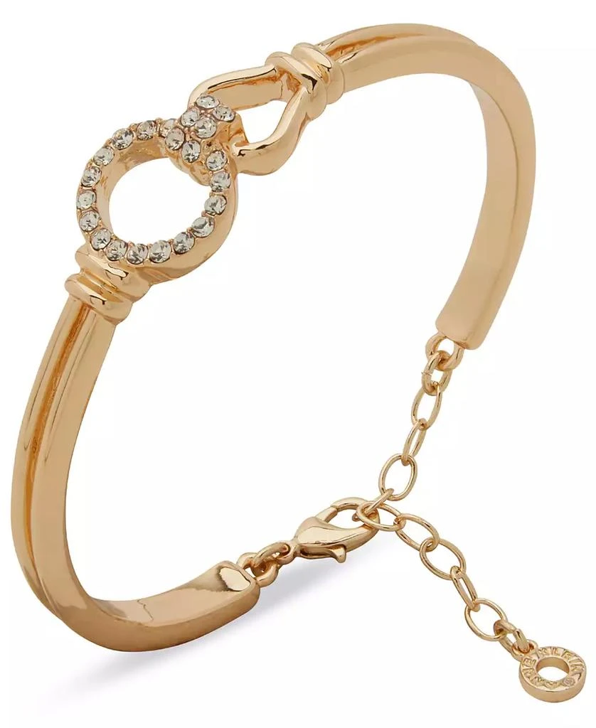 Anne Klein Gold-Tone Crystal Knot Cuff Bracelet