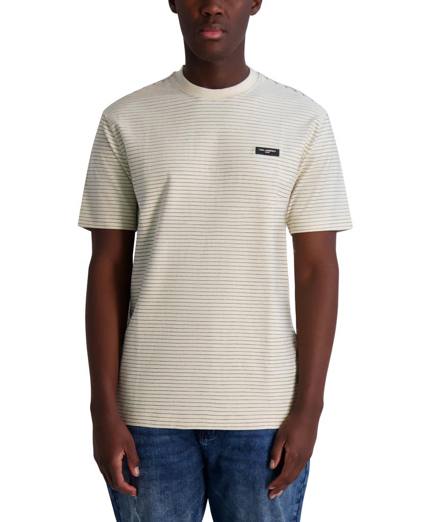 Karl Lagerfeld Paris TEXTURED STRIPE TEE