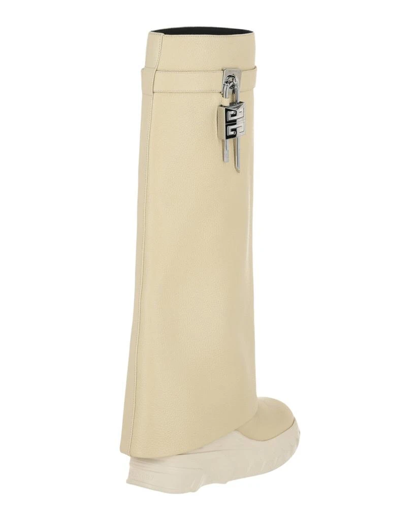 Givenchy Shark Lock Biker Boots In Grained Leather 3