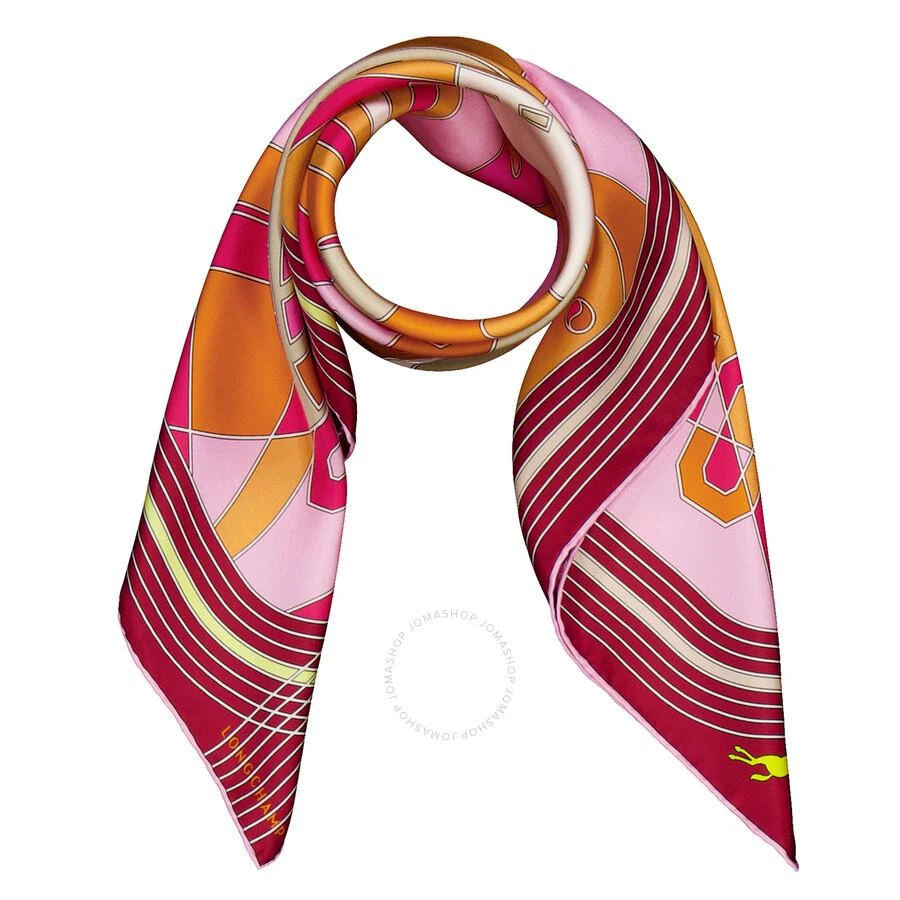 Longchamp League Sqaure Silk Scarf 2