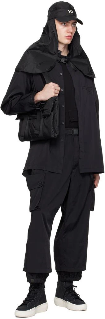 Y-3 Black Band Collar Shirt 4