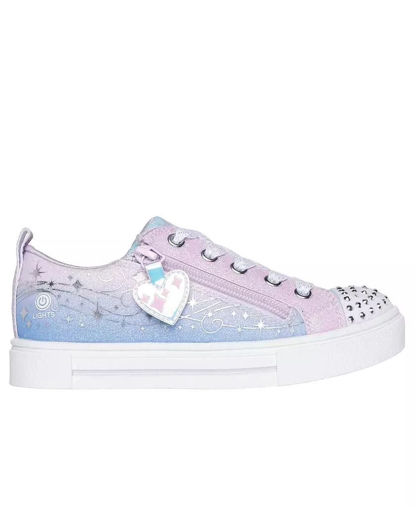 SKECHERS Toddler Girls Twinkle Toes: Twinkle Sparks - Heart Charm Light-Up Casual Sneakers from Finish Line 3