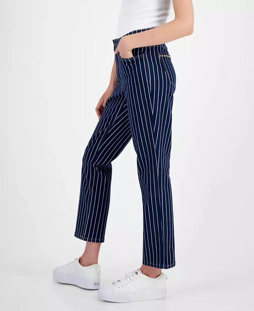 Nautica Jeans Women's Striped Straight-Leg Ankle Jeans 3
