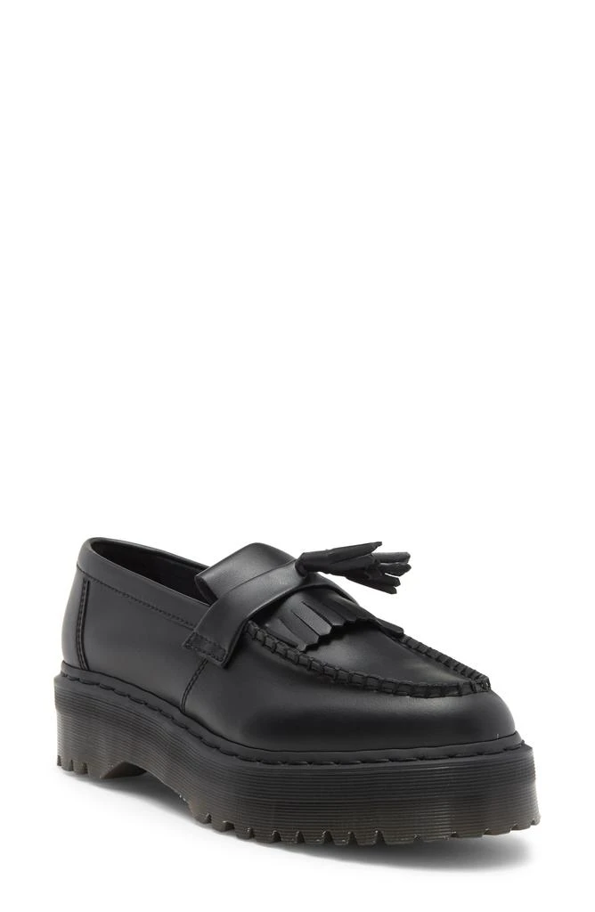 Doc Martens Adrian Quad Women’s 7 Black Leather Platform Tassel Loafers Women -8 Dr Martens Adrian Quad Tassel Loafers Platform Black Leather  main image 4