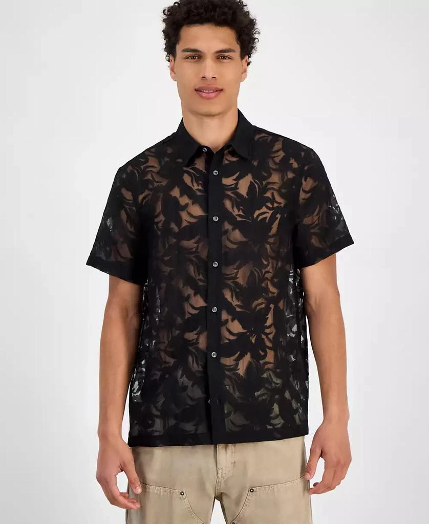 GUESS Men's Regular-Fit Devore Floral Shirt 1