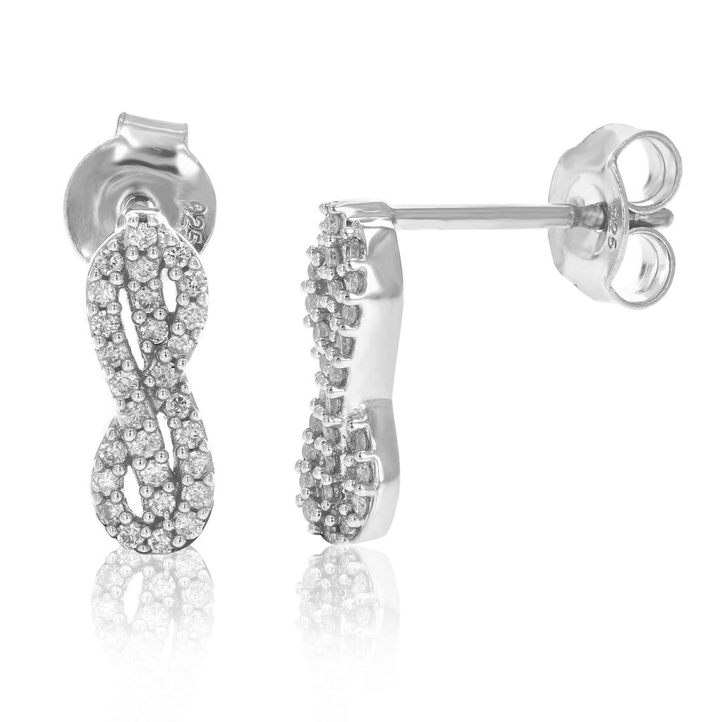 Vir Jewels 1/5 cttw Round Lab Grown Diamond Dangle Earrings .925 Sterling Silver Prong Set 1/2 Inch
