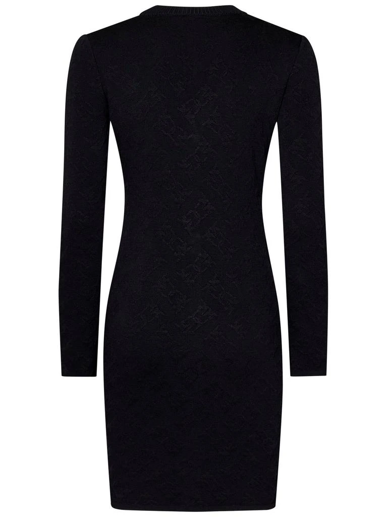 PINKO Pinko Long Sleeved Jacquard Knitted Dress 2