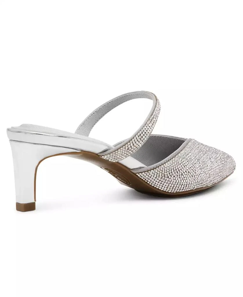 Anne Klein Women's Idina Crystal Kitten Heel Mules 14