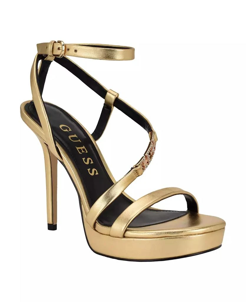 GUESS Women's Lucier Strappy Platform Heel Dress Sandals 1