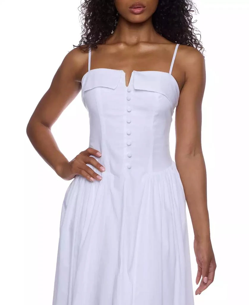 Alex & Sophia Juniors' Sleeveless Straight-Neckline Midi Dress 4