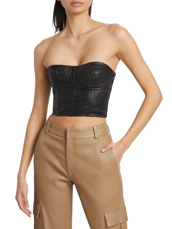 SPRWMN Leather Bustier Top 1