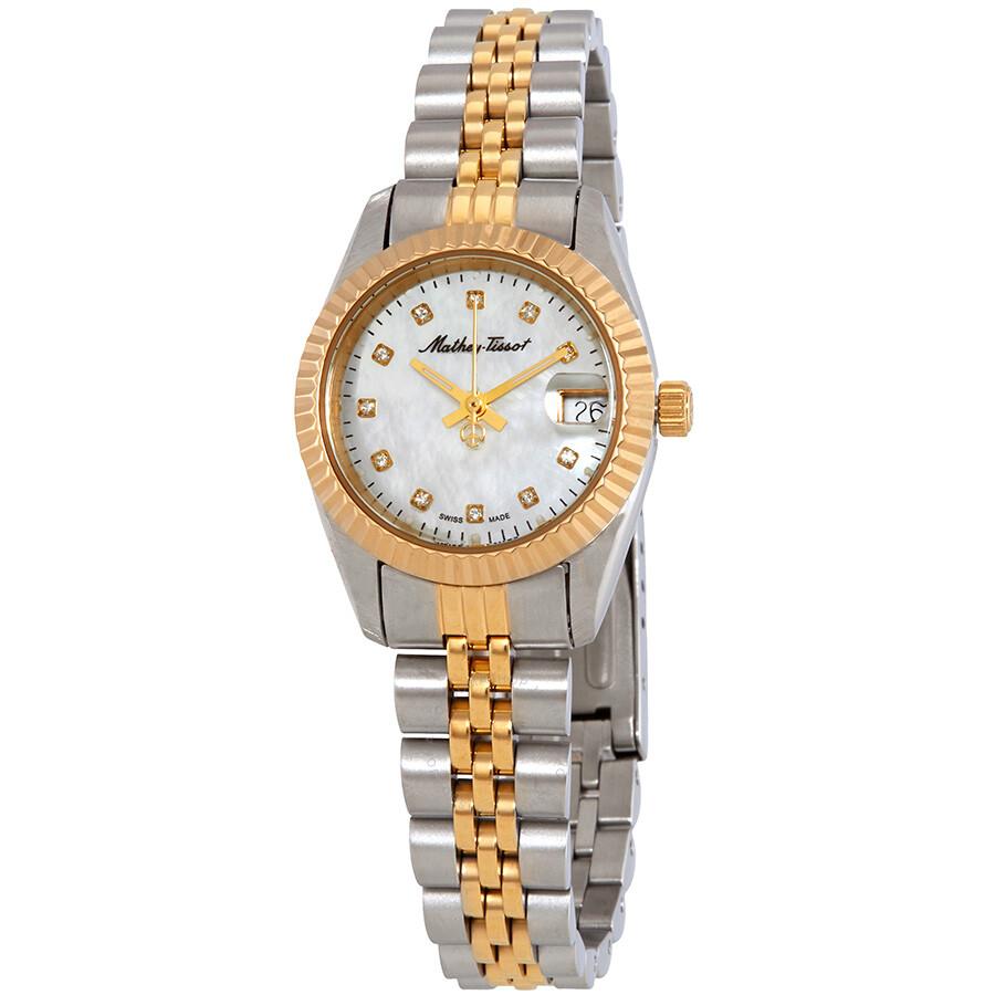 Mathey-Tissot Mathey II Quartz Crystal Mother of Pearl Dial Ladies Watch D710BI