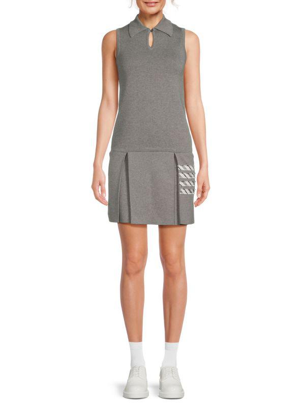 Thom Browne Silk Trim Sheath Mini Dress - Dresses & Skirts