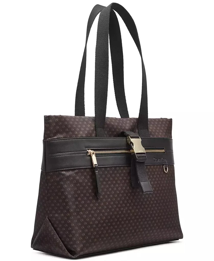 Calvin Klein Elora Nylon Mini Signature Top Zipper Tote Bag 3