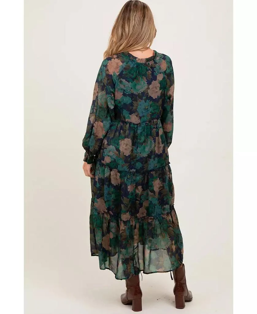 white christmas dresses Maternity Madeline Convertible Chiffon Floral Print Dress main image 1