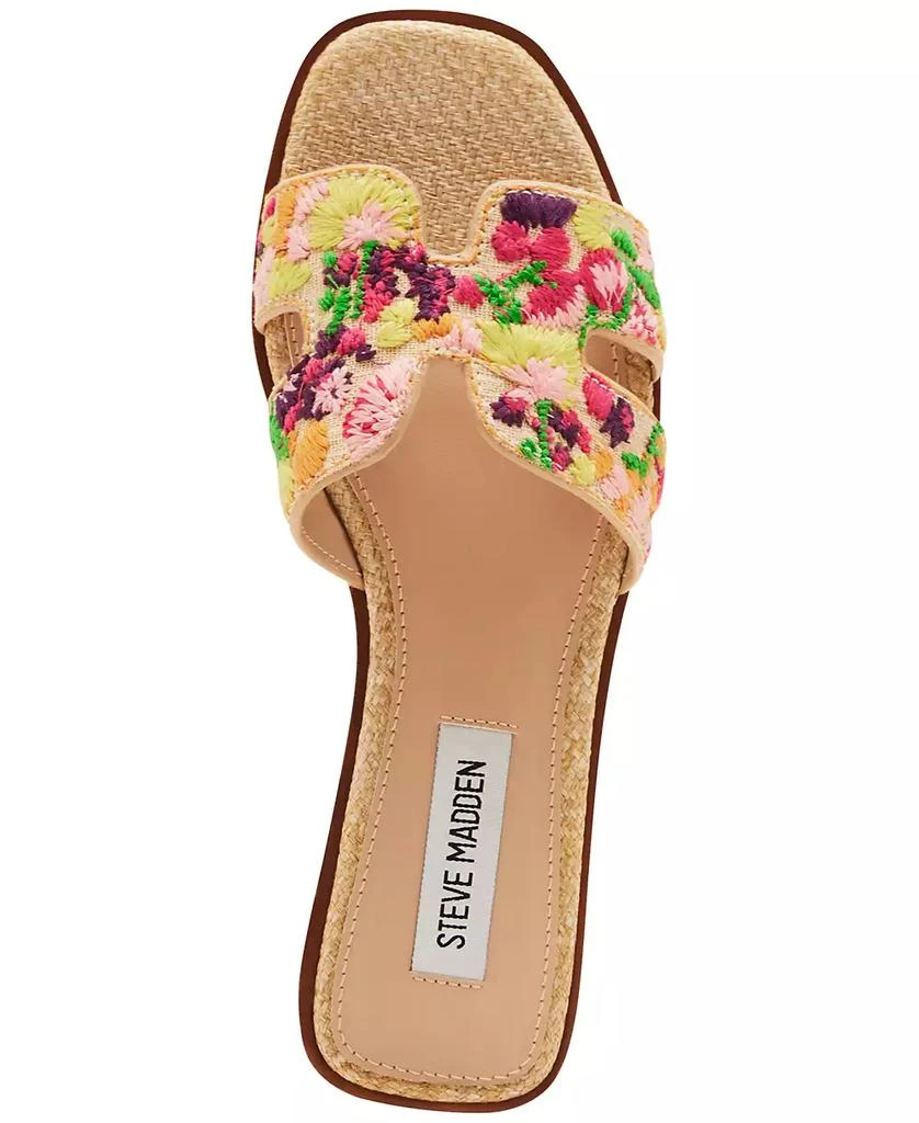 Steve Madden Women's Hadyn Embroidered Slide Sandals 4