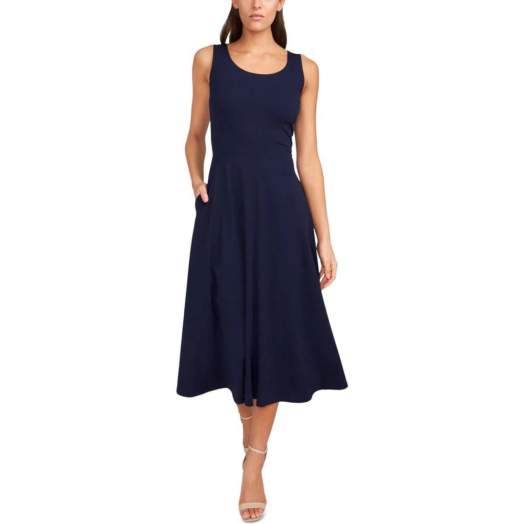 MSK Petites Womens Sleeveless Midi Fit & Flare Dress 3