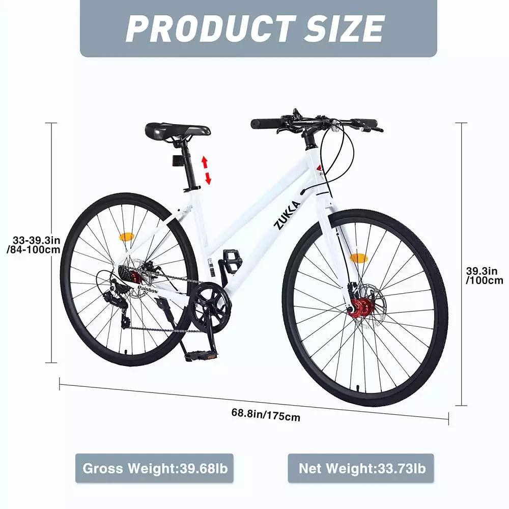 Streamdale Furniture Streamdale 7-Speed Hybrid Road Bike with Disc Brakes 8