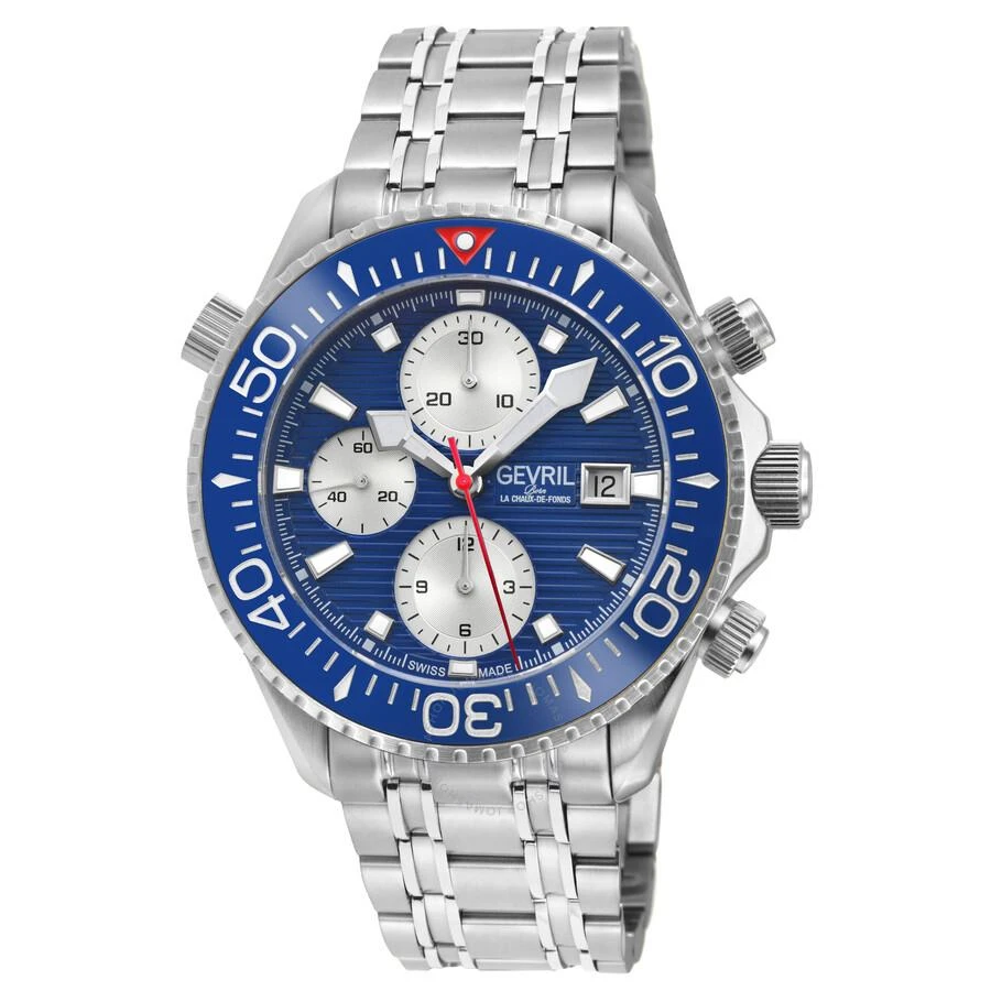 Gevril Hudson Yards Chronograph Automatic Blue Dial Men's Watch 48815B 1