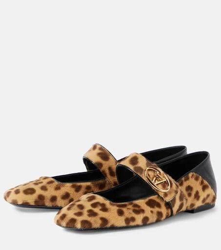 Valentino VLogo Locker leopard-print Mary Jane flats 5