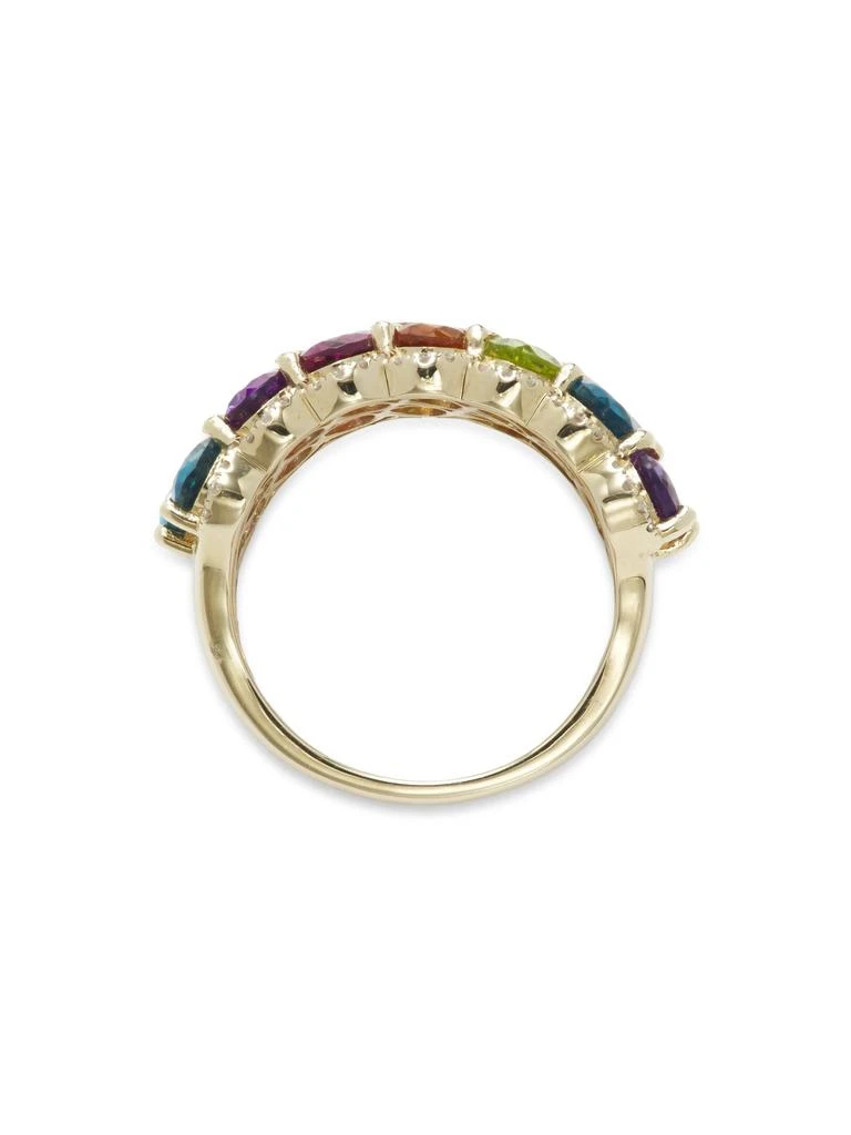 Effy 14K Yellow Gold, 6.50 TCW Multi-Gemstone 
0.22 TCW Diamond Ring 3