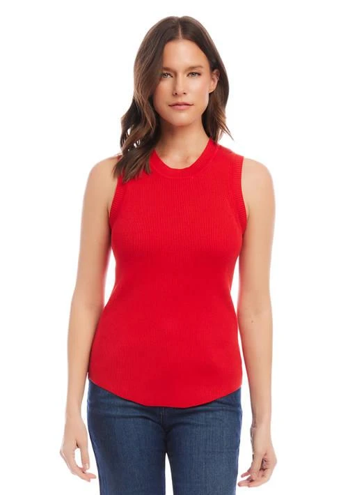Karen Kane Kane Womens Ribbed Sleeveless Sweater 1