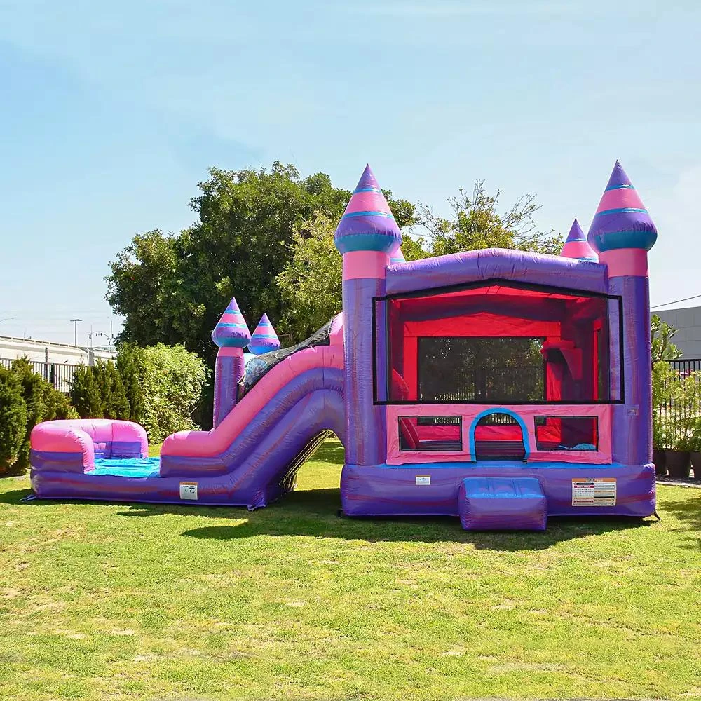 Jumporange Purplish Commercial Grade Bounce House Water Slide Combo with Pool for Kids and Adults (with Blower), Basketball Hoop, Wet Dry Use, Outdoor Indoor, Birthday Party, Rental Quality 2