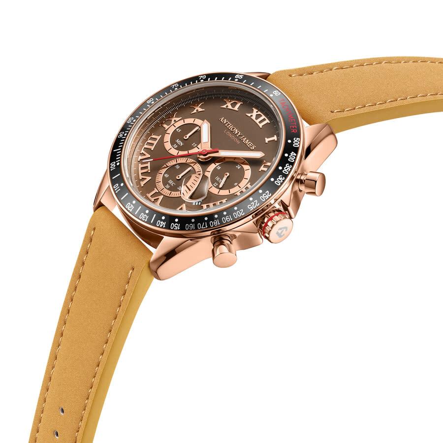 Anthony James Tachymeter Turbo Brown Dial Men's Watch AJ101