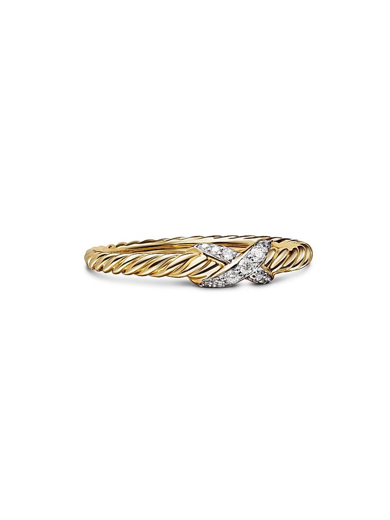 David Yurman Petite X Ring in 18K Yellow Gold