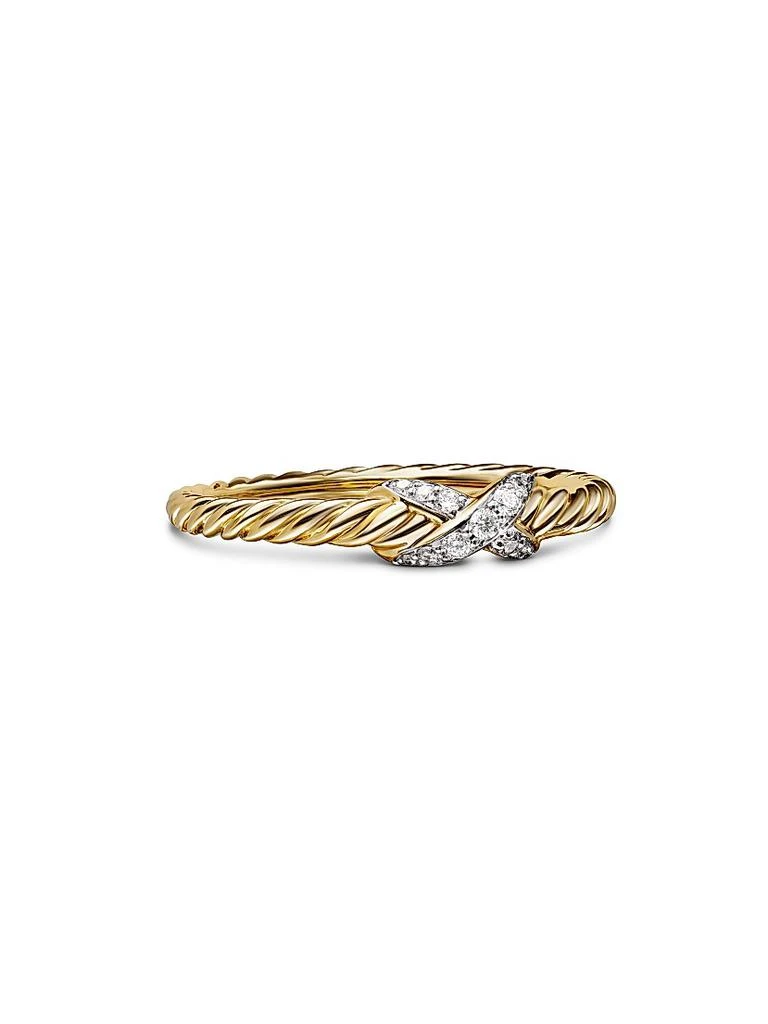 David Yurman Petite X Ring in 18K Yellow Gold 1