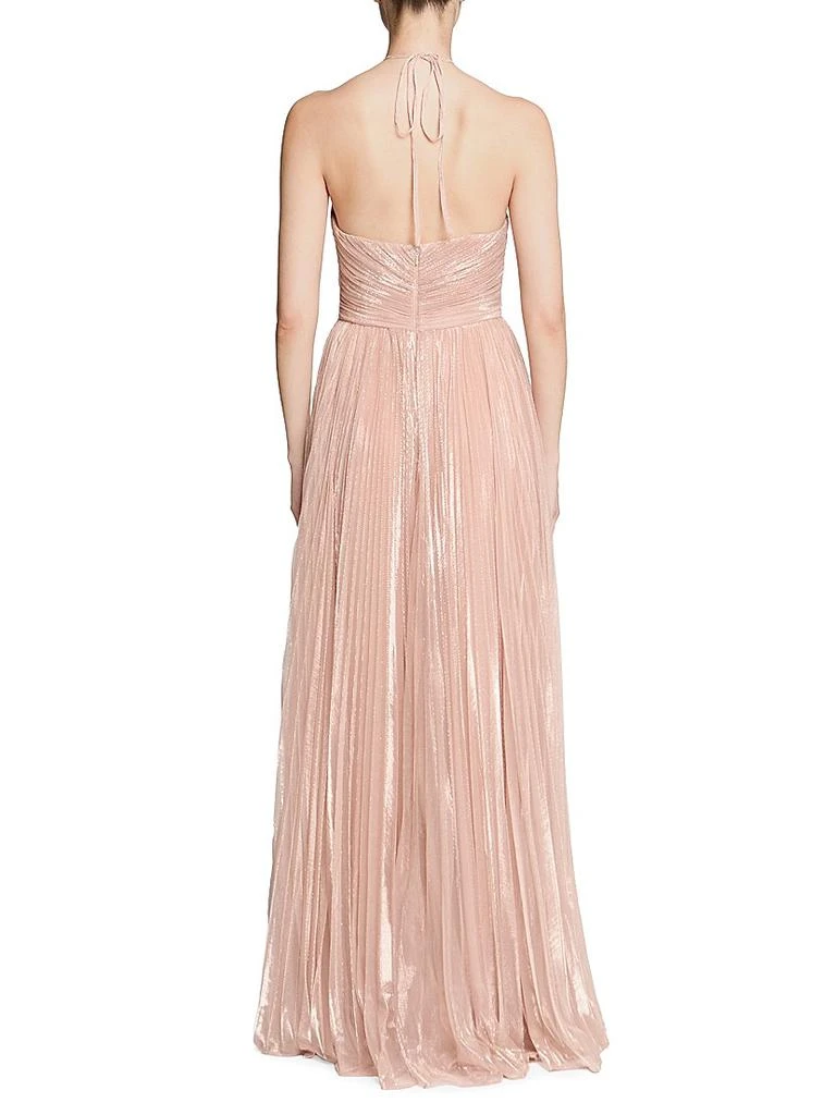 HALSTON Marisol Pliss Lurex Halterneck Gown - Dresses & Skirts - Free  Shipping - BeyondStyle