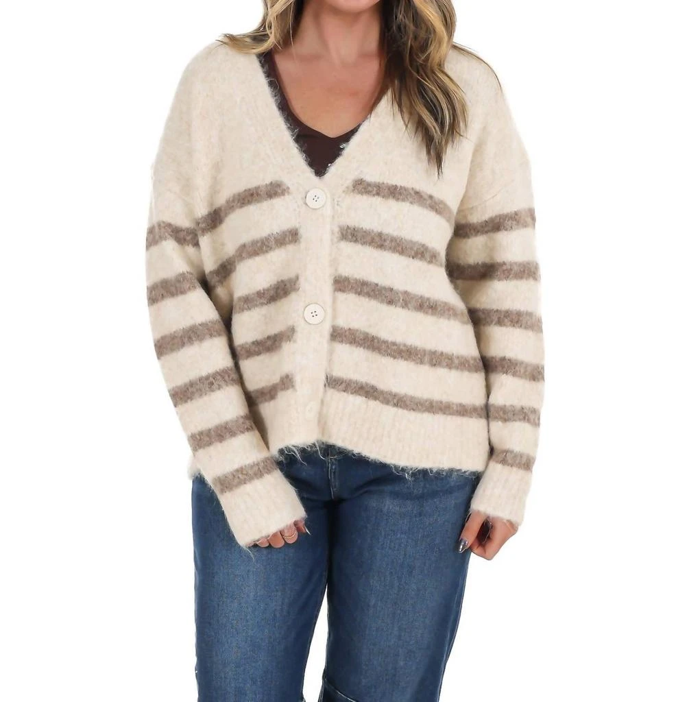 Dreamers Dreamers - Timely Matter Super Soft Stripe Cardigan