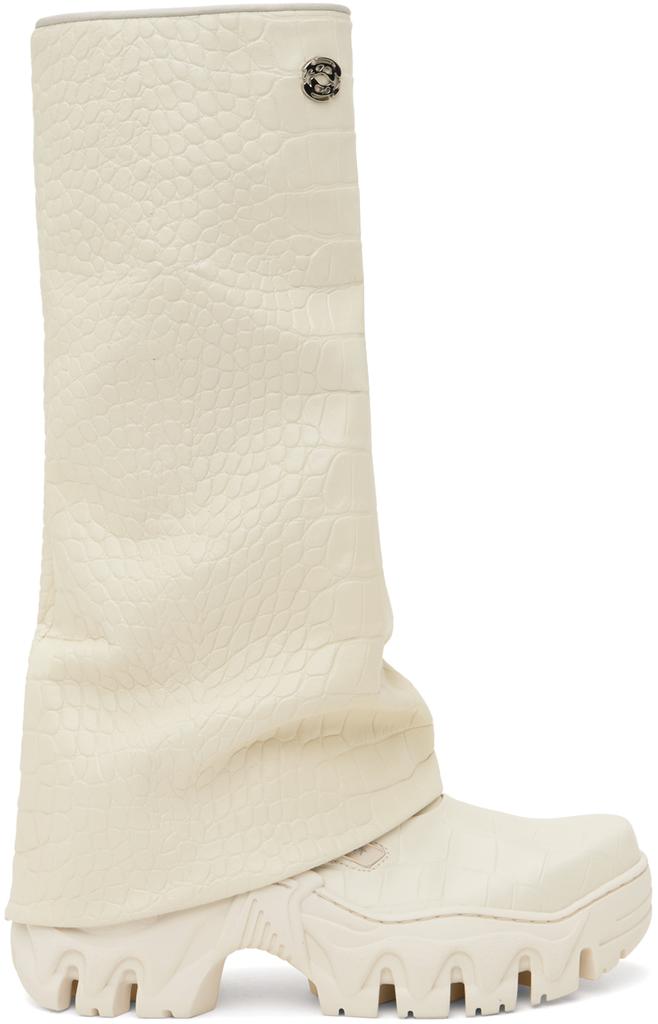 Rombaut Off-White Boccaccio II Rain Apple Leather Tall Boots
