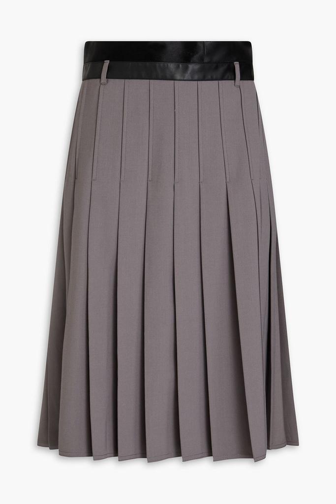 Peter Do Pleated twill midi wrap skirt