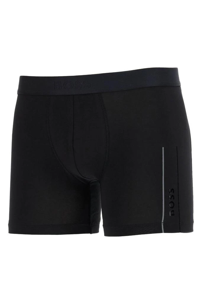 Hugo Boss black slim fit boxer in cotton with logo elastic 3