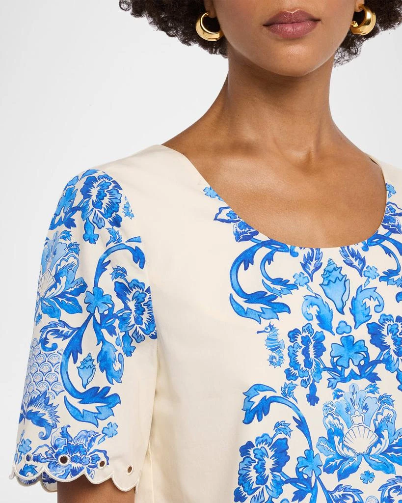 Mestiza New York Baja Convertible Scalloped Cotton Top 5