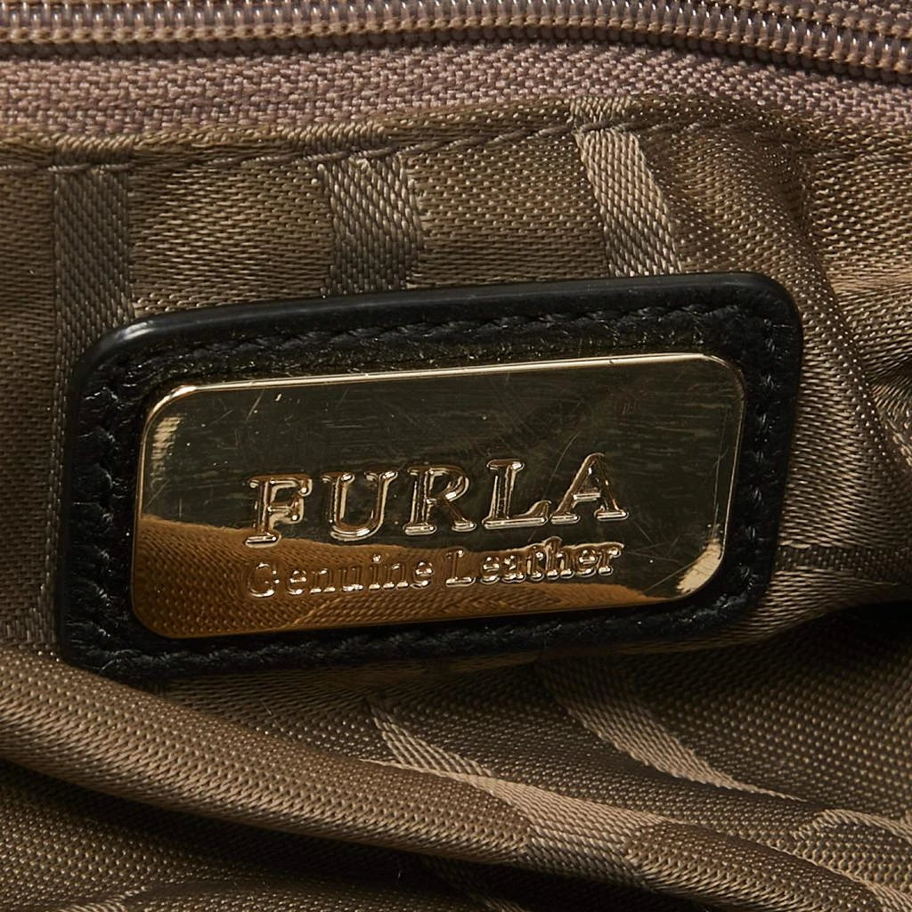 Furla Furla Burgundy/Beige Leather Clasp Shoulder Bag 9