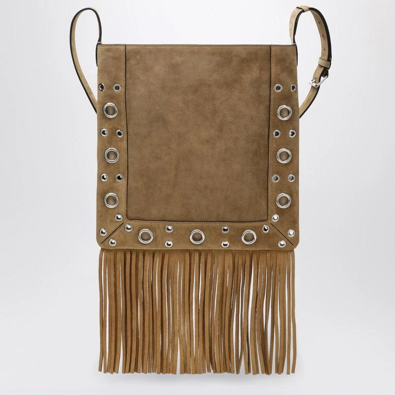 Valentino Beige Nellcôte bag in suede with fringes 4