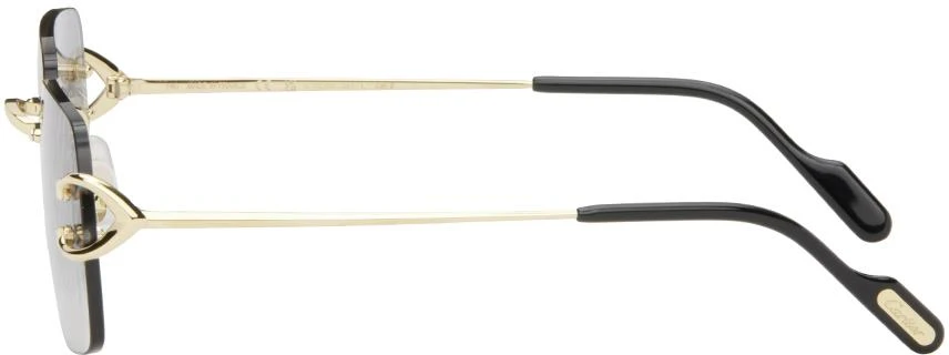 Cartier Gold Rimless Sunglasses 3