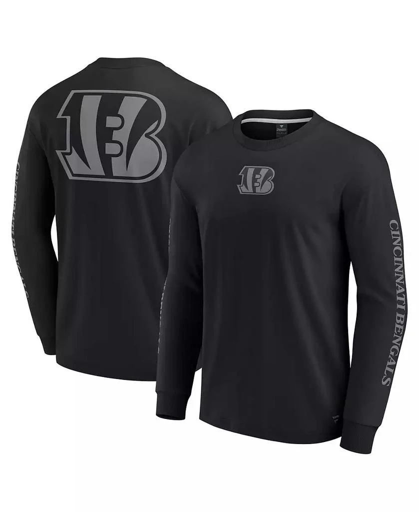 Fanatics Men's and Women's Black Cincinnati Bengals Elements Strive Long Sleeve T-Shirt 1