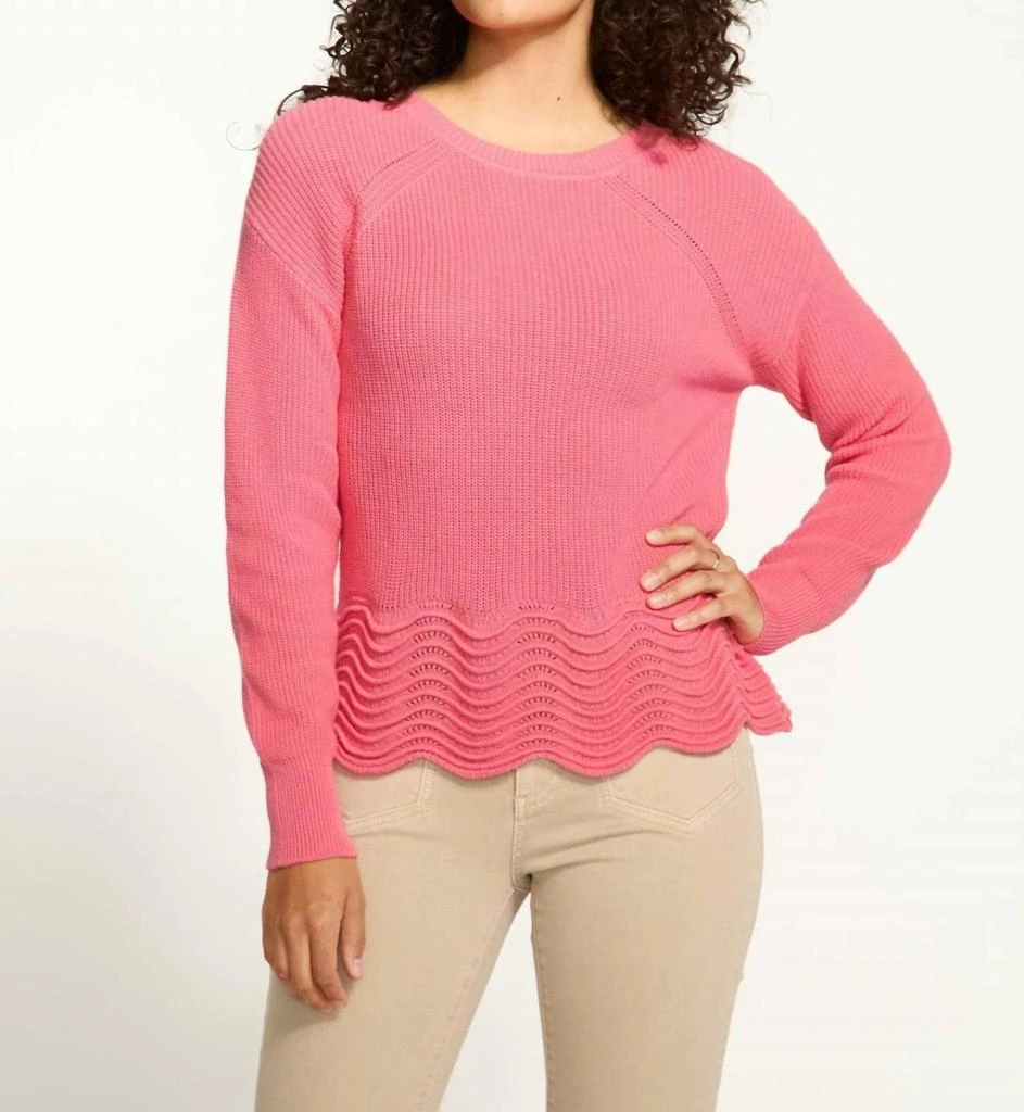 FDJ Fdj - Scalloped Hem Crewneck Sweater 1