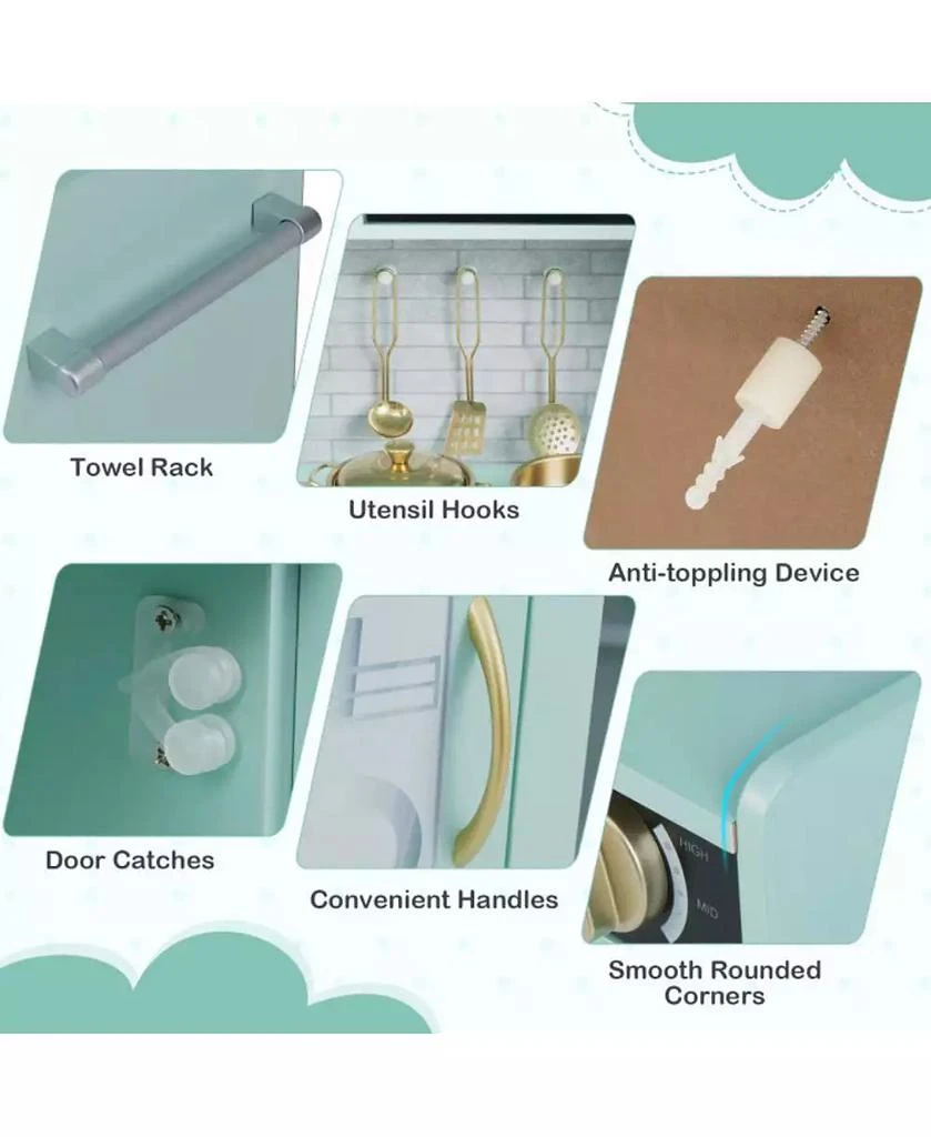 HONGGE Toddler Pretend Play Kitchen for Ages 3–6 9