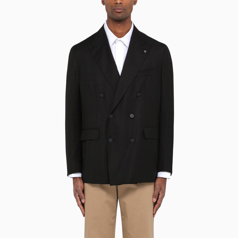 コートその他 Tagliatore Wool blend double-breasted blazer TAGLIATORE New York black wool double-breasted jacket